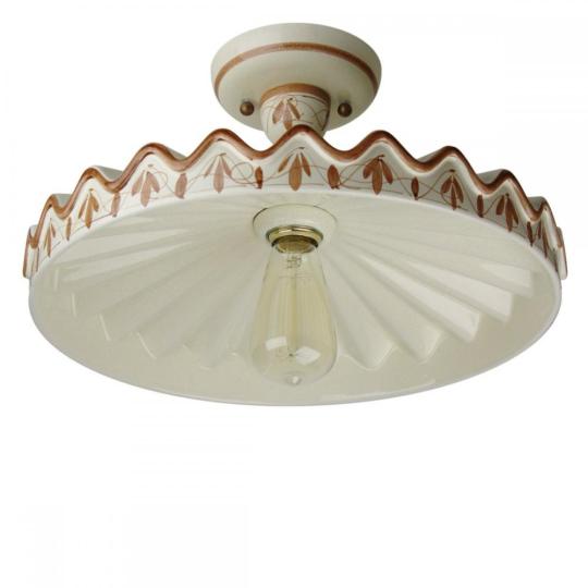 mennyezeti keramia lampa fodros barna festes kezi nappali eloszoba konyha mediterran provence provanszi country klasszikus imas 00263 lameridian lakberendezes alacsony belmagassag vilagitas elegans.jpg